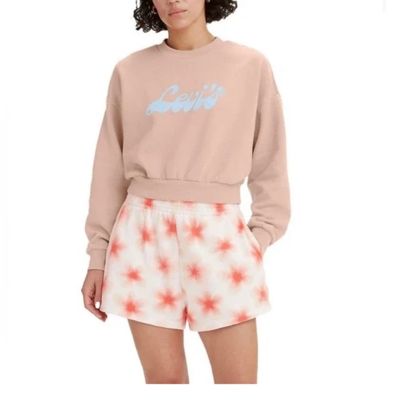 Levi's Tops - 🍁NWT Peach and Blue Levi’s Cropped Sweatshirt